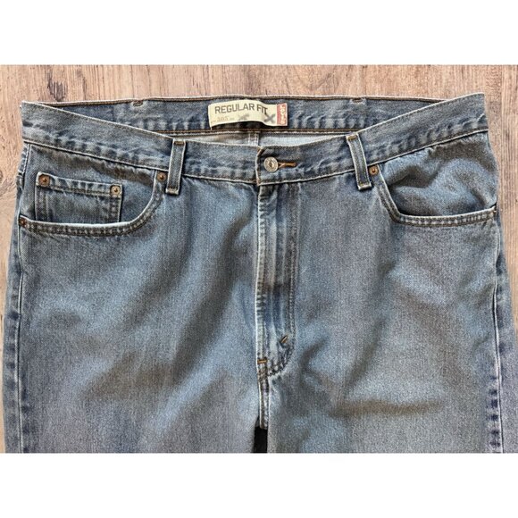 Levi's 505 Jeans Mens Size 40 x 30 Regular Fit Straight Denim Blue - Picture 2 of 14